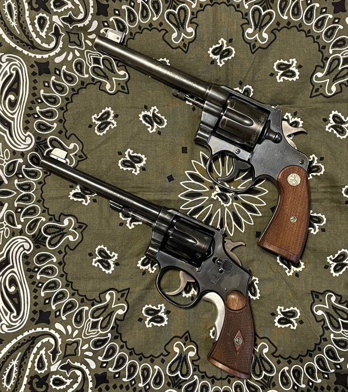 Colt Shooting Master and S&W M-1905